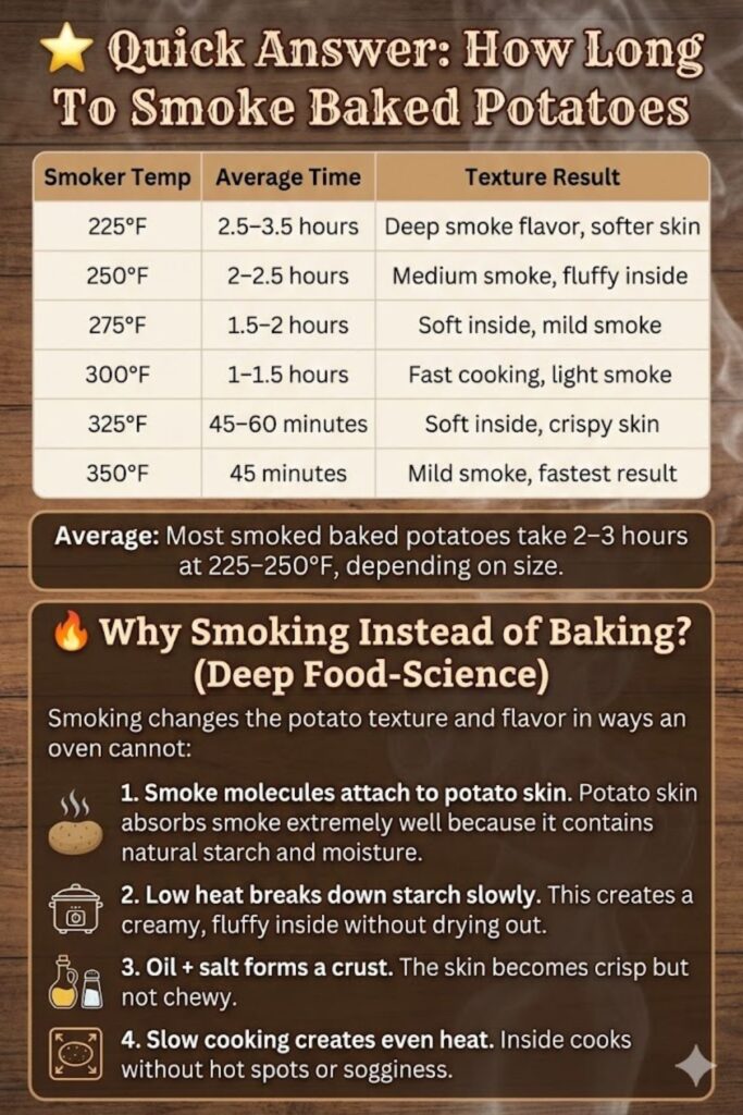 How Long Does It Take To Smoke Baked Potatoes