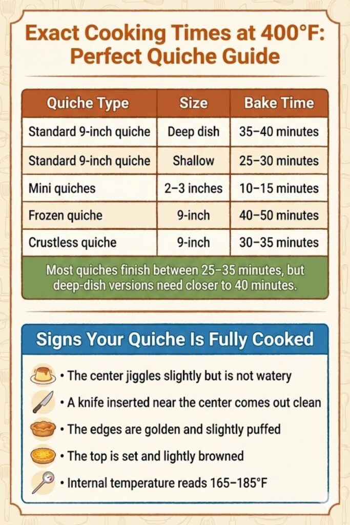 How Long To Cook Quiche At 400