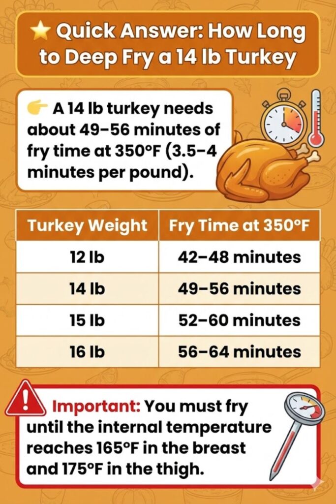 How Long To Deep Fry A 14 Lb Turkey