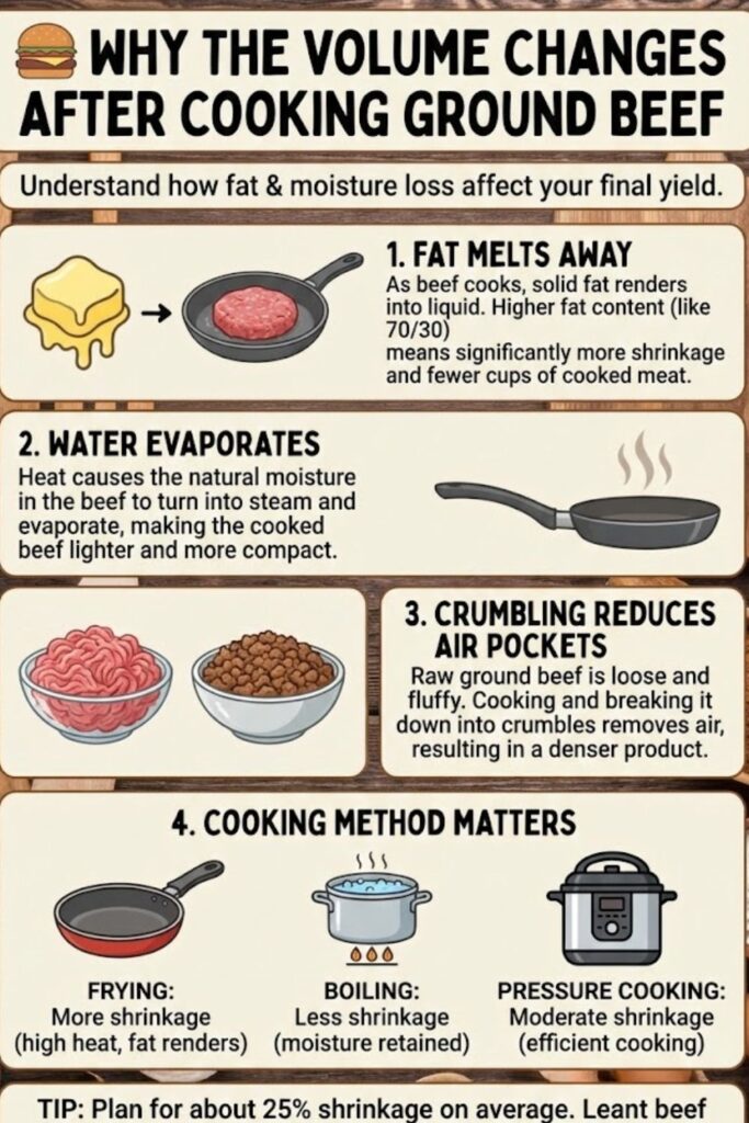 How Many Cups of Cooked Ground Beef Are in a Pound? (Full Detailed Guide)