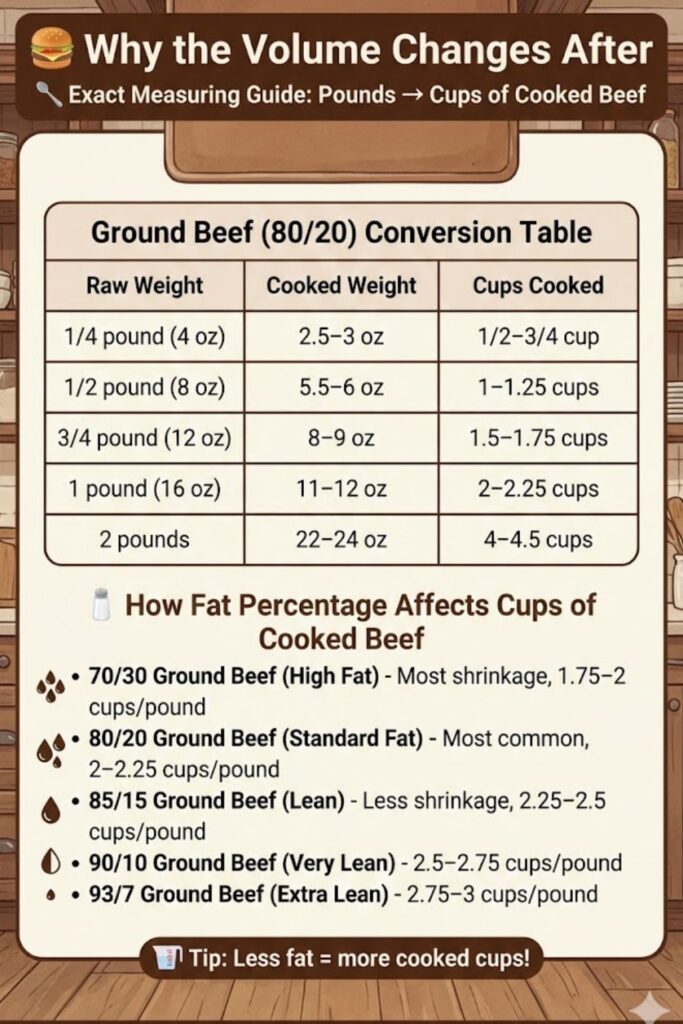 How Many Cups of Cooked Ground Beef Are in a Pound? (Full Detailed Guide)