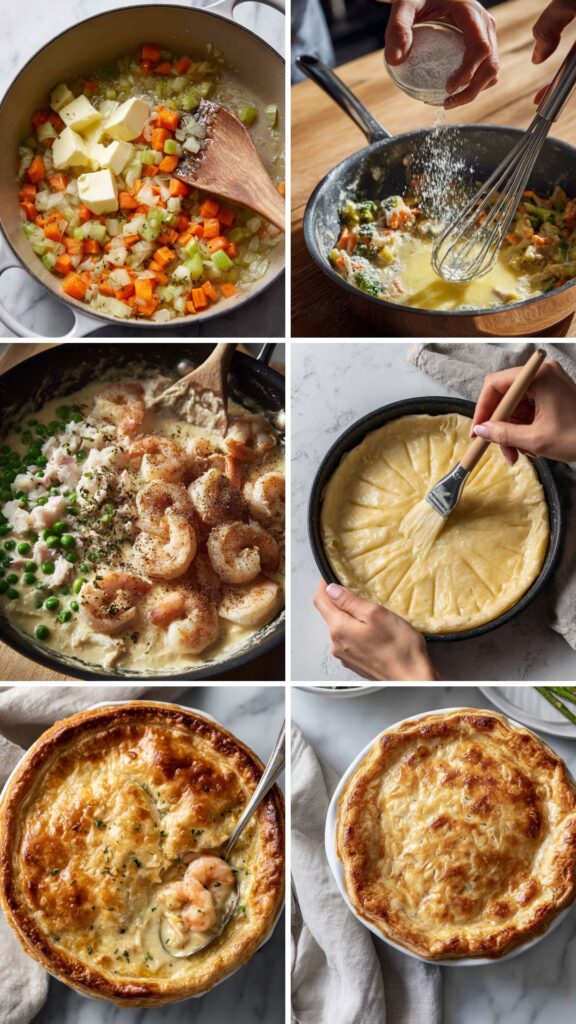 Pioneer Woman Shrimp and Crab Pot Pie Recipe
