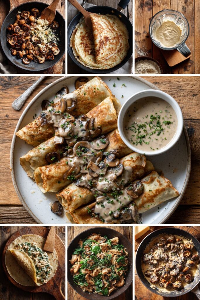 Joanna Gaines Chicken Mushroom Spinach Crepes