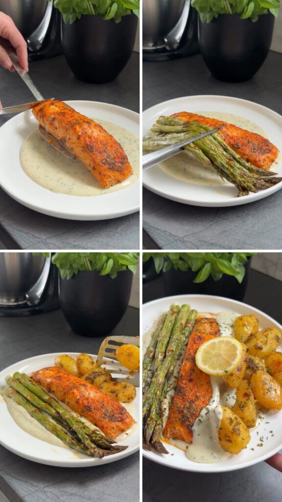 Salmon With Potatoes And Asparagus