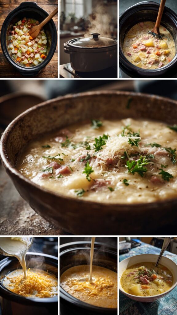 Slow Cooker Pioneer Woman Ham and Potato Soup Recipe