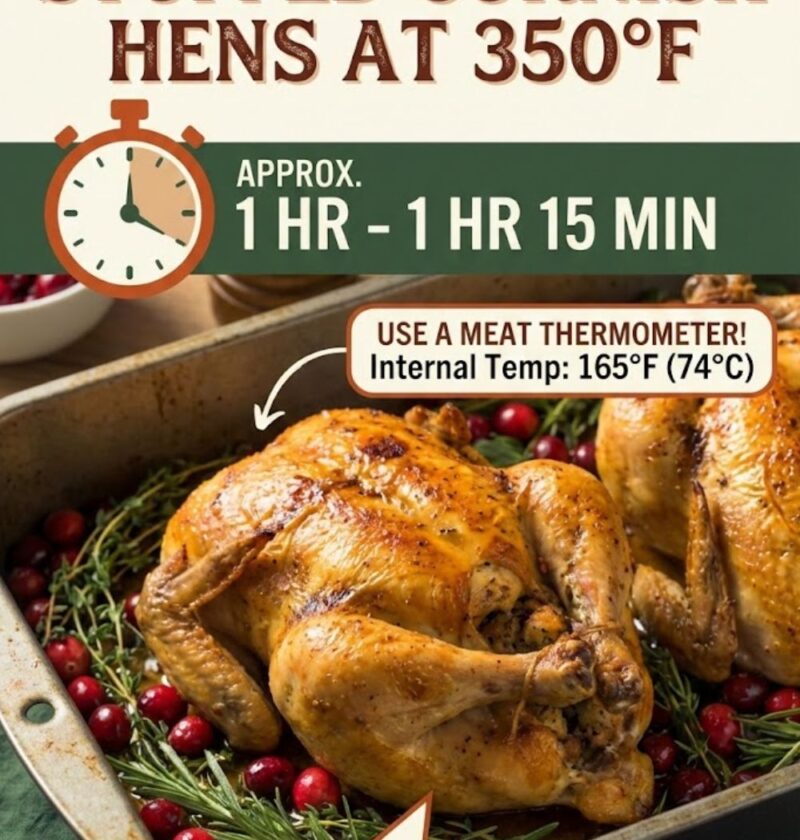 How Long To Cook Stuffed Cornish Hens At 350
