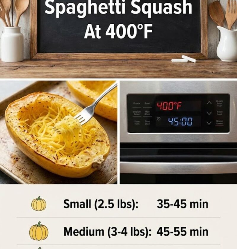 How Long To Cook Spaghetti Squash At 400