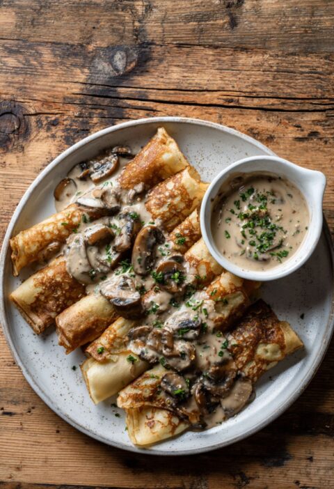 Joanna Gaines Chicken Mushroom Spinach Crepes