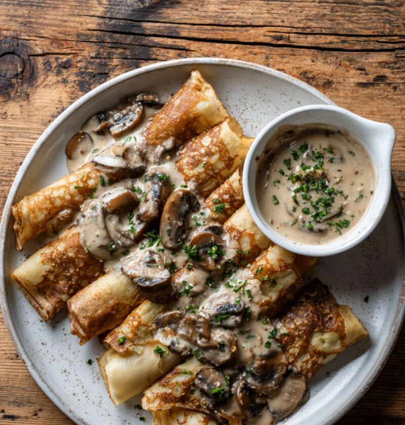 Joanna Gaines Chicken Mushroom Spinach Crepes