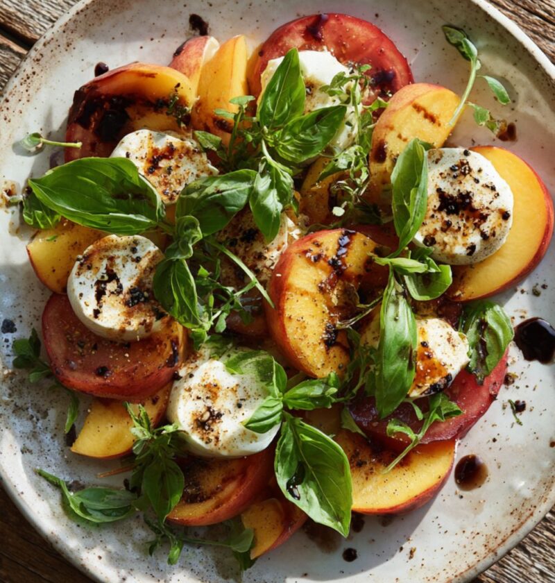 Joanna Gaines Peach Caprese Salad