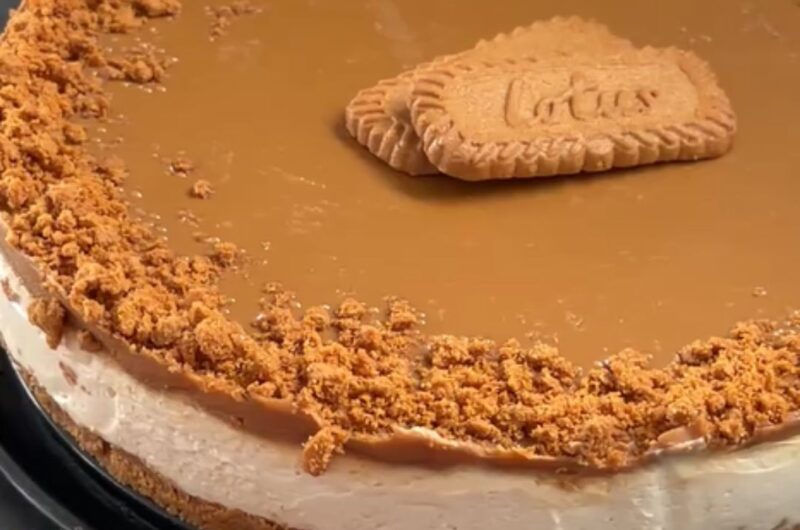 No Bake Lotus Cheesecake