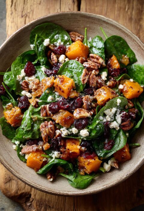 Joanna Gaines Butternut Squash Spinach Salad